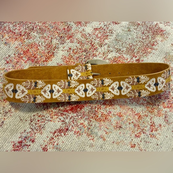 Free People Fleur Waist Belt – Embroidered Leather Boho Belt | M/L | NWOT - Picture 11 of 15
